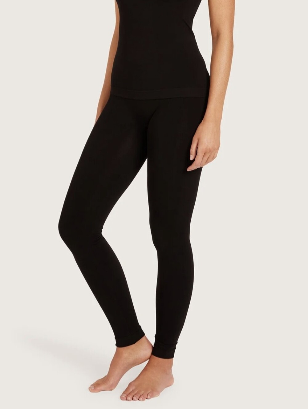 Boody Seamless Full Length Leggings Black Medium Brand New